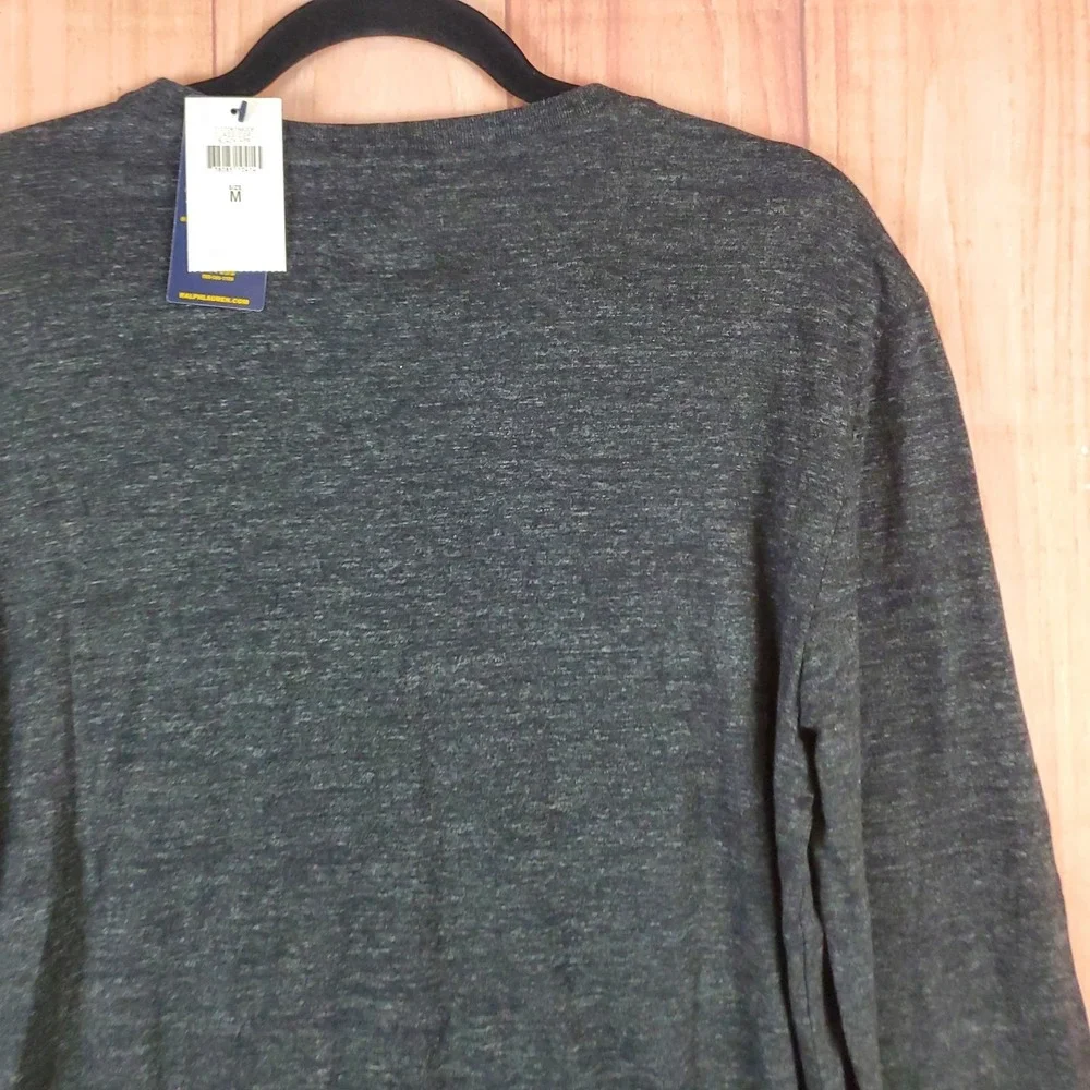 Polo Ralph Lauren T-Shirt Mens Sz M Cotton Long Sleeve Pullover Crew